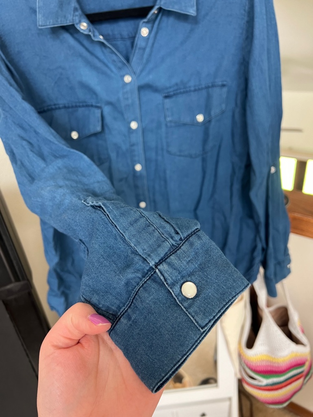 •KUT• Denim Button-Up Shirt - Picture 2 of 4